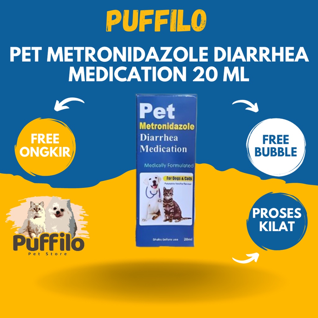 Pet Metronidazole Diarrhea Medication 20 mL - Obat Diare Hewan