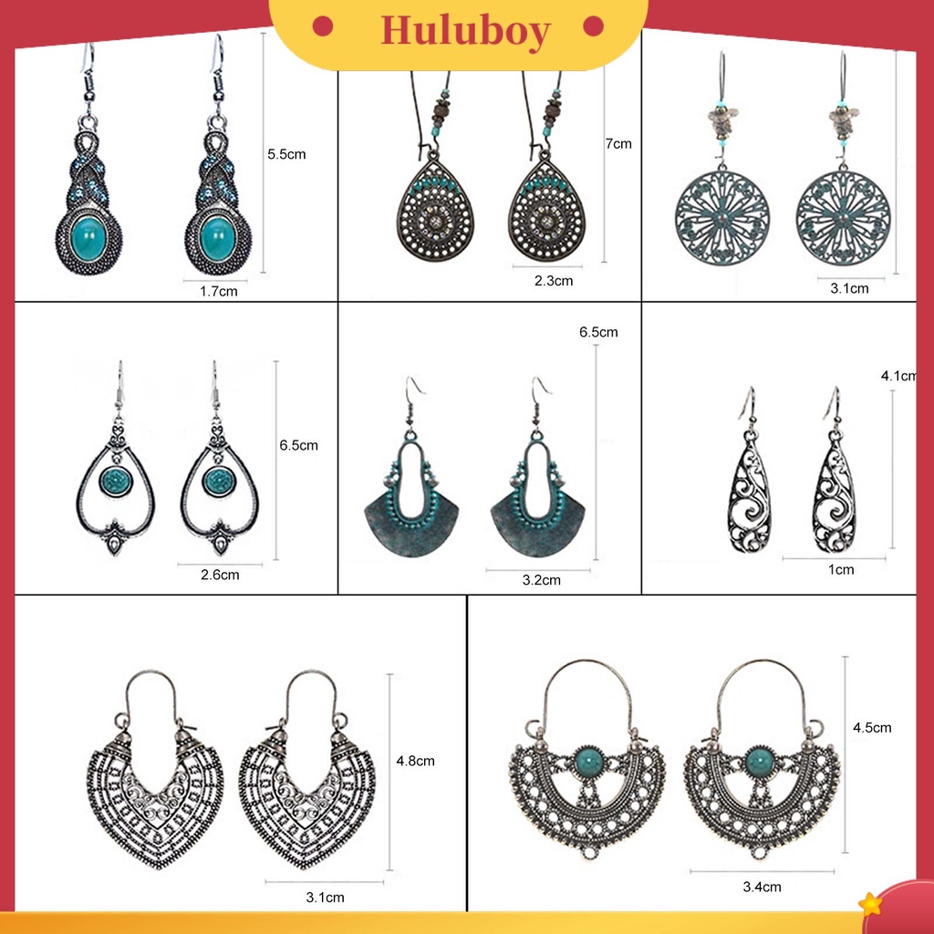 {Ready Stock} 1pasang Hiasan Telinga Bentuk Air Terjun Gaya Bohemia Ultra-Ringan Gantung Panjang Vintage Drop Earrings Untuk Wanita
