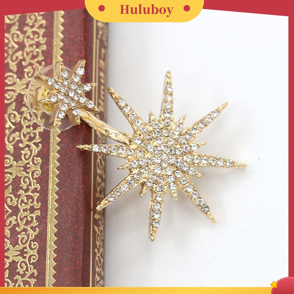 {Ready Stock} 1pc Anting Pejantan Berlian Imitasi Mengkilap Elegan Tari Cocktail Telinga Jaket Perhiasan