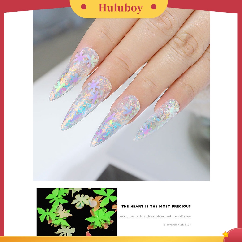 {In Stock} Desain Huruf Bentuk Hati Ultra-Tipis Beauty Woman Nail Care Polish Sequin Untuk Pesta