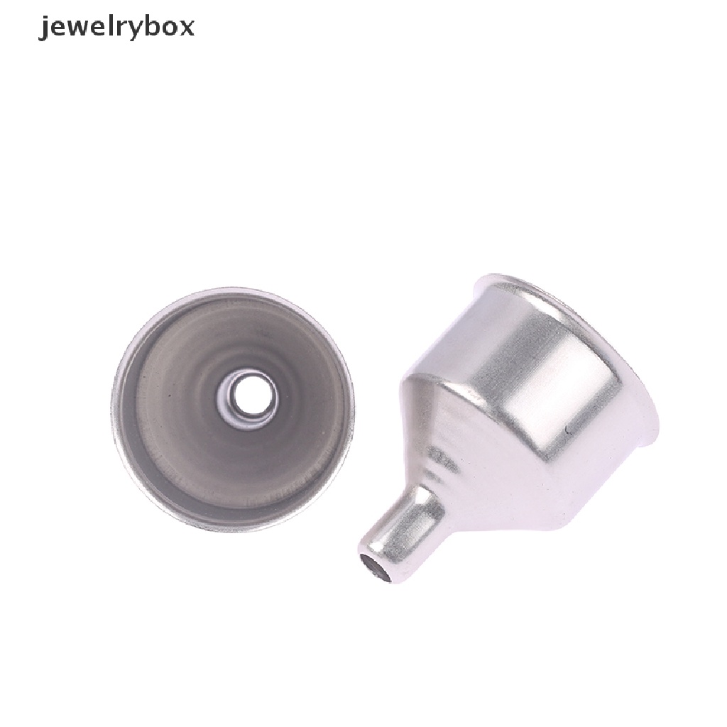 [jewelrybox] 2pcs Funnel Stainless Steel Portable Mini Corong Mulut Panjang Aksesoris Dapur Butik