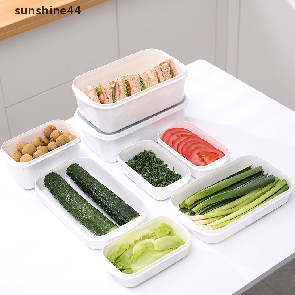 Sunshine Timbangan Kulkas Fresh Keeping Box Dapur Makanan Buah Daging Pembekuan Organizer Wadah Kotak Penyimpanan Anti Bocor ID