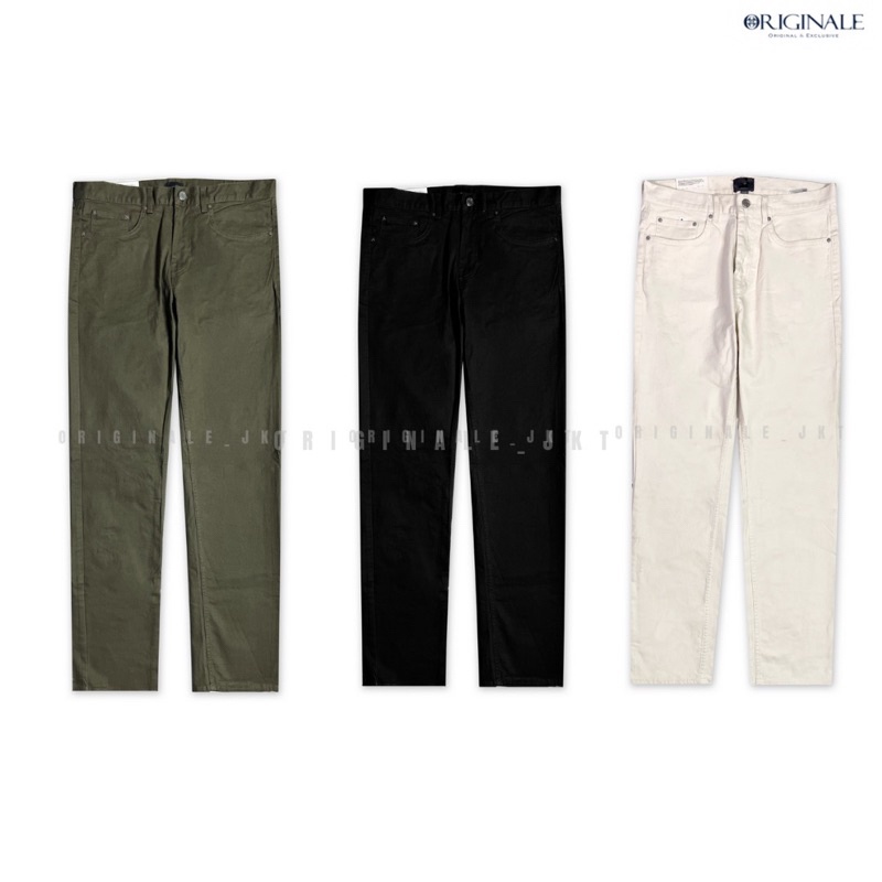 Celana pria Regular Fit Cotton Twill Trousers by HM