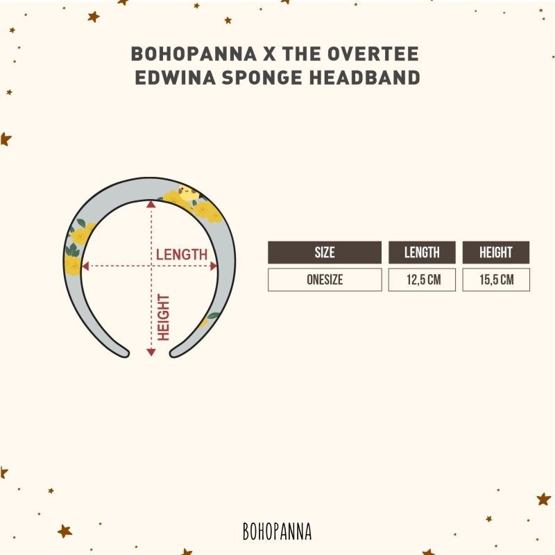 EDWINA SPONGE HEADBAND BP X THE OVERTEE B42.