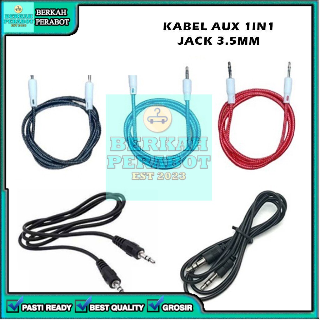 [BPB] KABEL CABLE AUX MUSIK PANJANG 100CM 1 M HP MOBIL SPEAKER ANDROID SAMSUNG