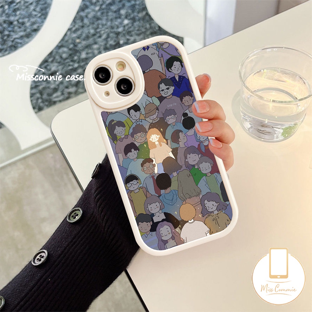 Ins Kreatif Kartun Pasangan Anak Laki-Laki Perempuan Kekasih Ponsel Case Infinix Hot11 10 9 Bermain 10s 11s 9 10T Panas10 Lite Note8 Pintar5 6 Shockproof Lembut Tpu Cover