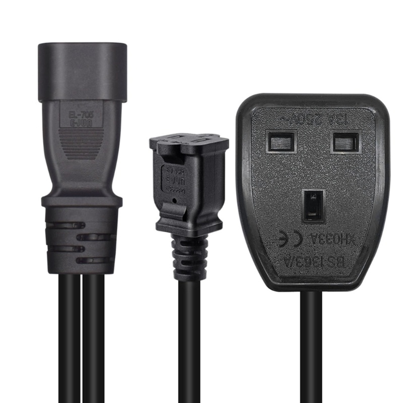 Zzz IEC320 C14 Male Plug Extension Kabel Listrik Ke 1-15R+UK13A Female Extender Line