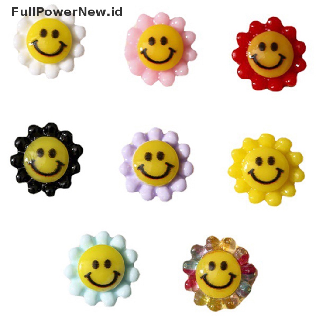 Power 50Pcs Resin 3D Mini Sun Flower Nail Art Permata DIY Kuku Perhiasan Dekorasi ID