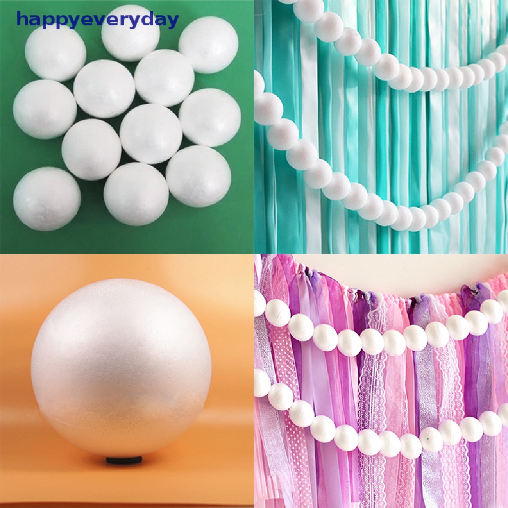 [happy] 10bulat Putih 80mm Polystyrene Foam Ball Modelling Sphere Styrofoam Craft [ID]