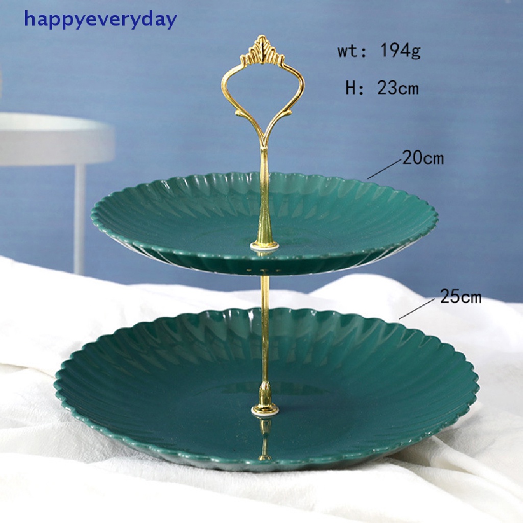 [happy] Detachable Cake Stand European Style 2tingkat Pastry Cupcake Piring Buahdekorasi Rumah [ID]