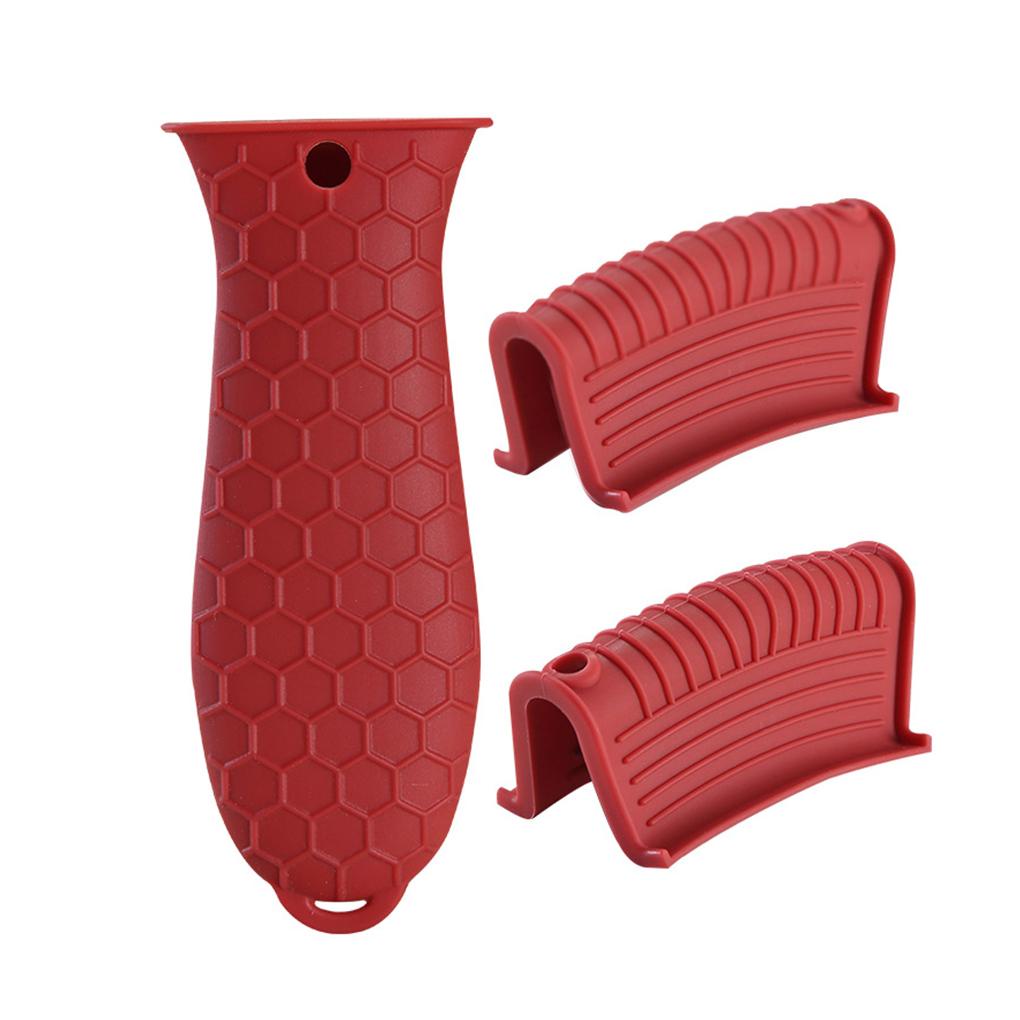 3pcs/set Pegangan Panci Cover Pan Handle Silicone Sleeve Hot