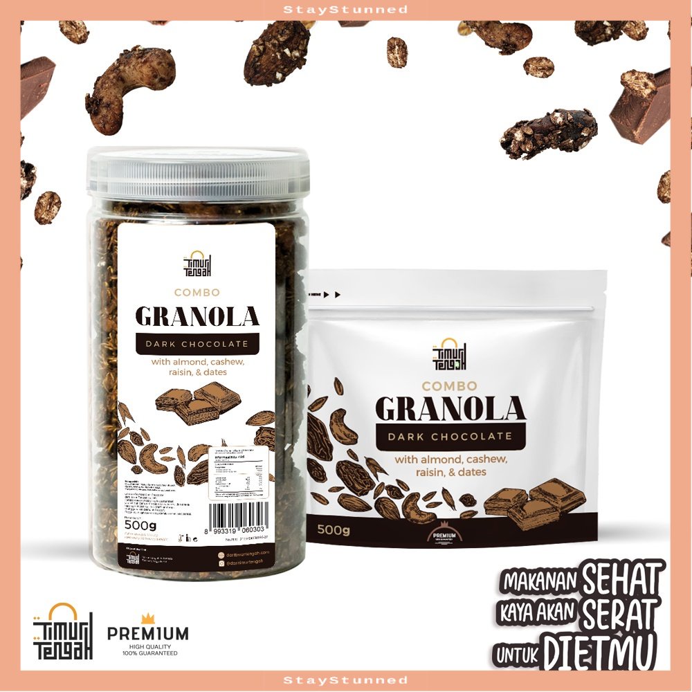 

PROMO TERMURAH VIRAL KEKINIAN !! Timur Tengah Granola Dark Chocolate 500 gr Sereal Makanan Sehat