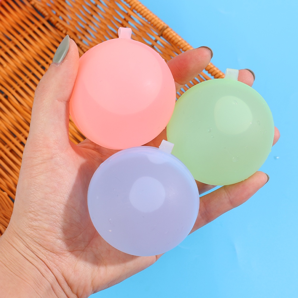 1 Pc Acak Silikon Bom Air Splash Balls Reusable Aman Balon Air Injeksi Cepat Seal Water Ball Musim Panas Luar Ruangan Permainan Pertarungan Air Renang Pantai Kolam Mainan