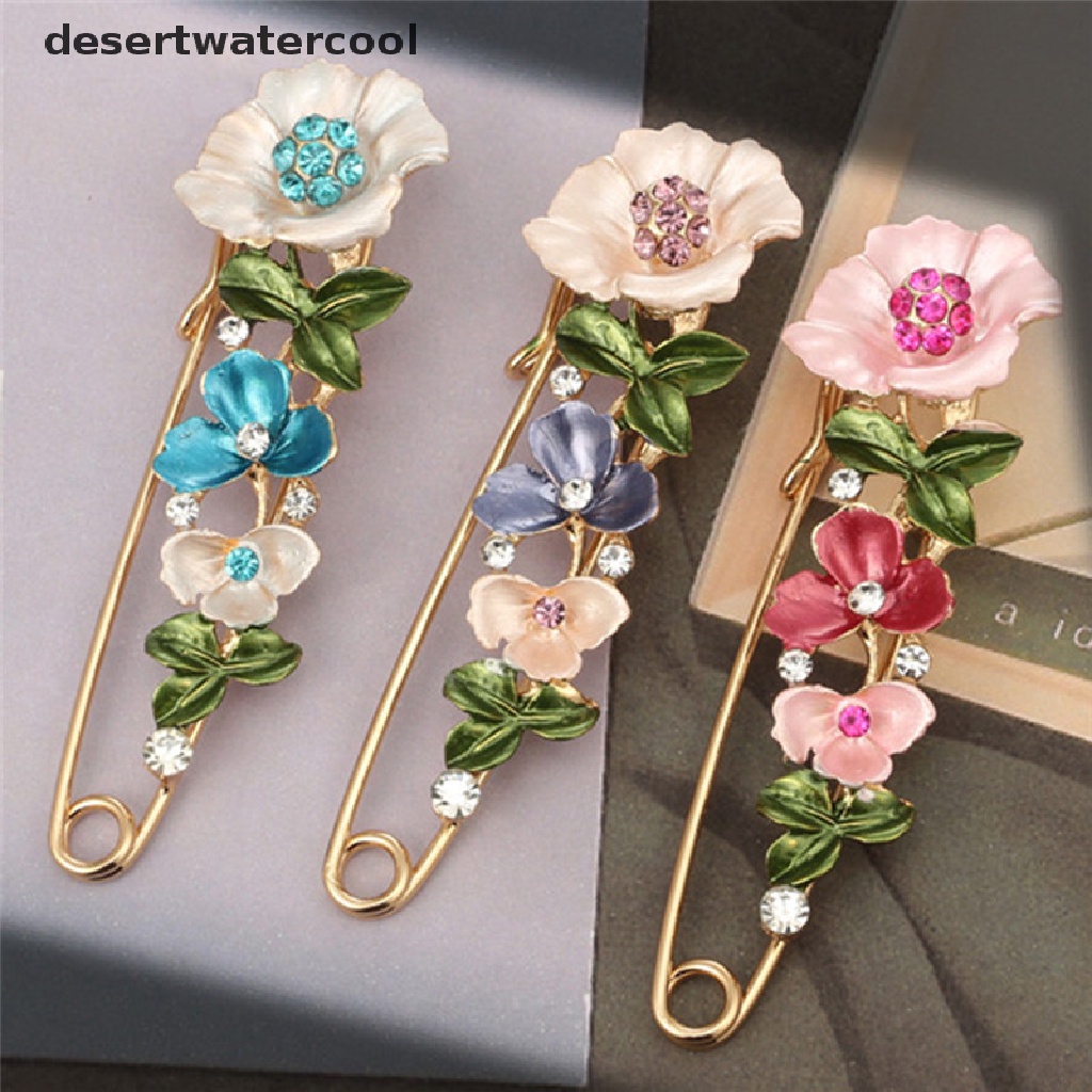 Deid Vintage Alloy Berlian Imitasi Kristal Bunga Pernikahan Pengantin Buket Bros Pin Wanita Martijn