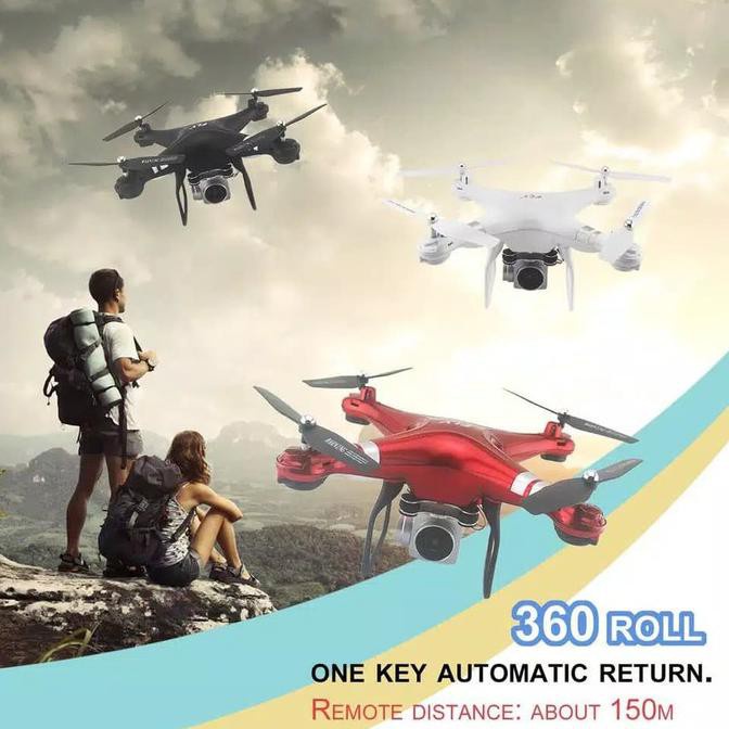 Drone X52Hd Vs Sh5 Camera Wifi Fpv Altitude Hold Asli Magic Speed Red