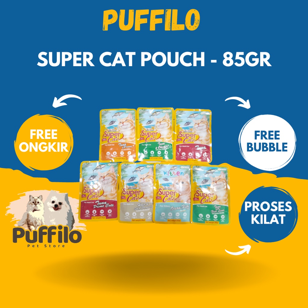 SUPERCAT POUCH ADULT &amp; KITTEN 85GR