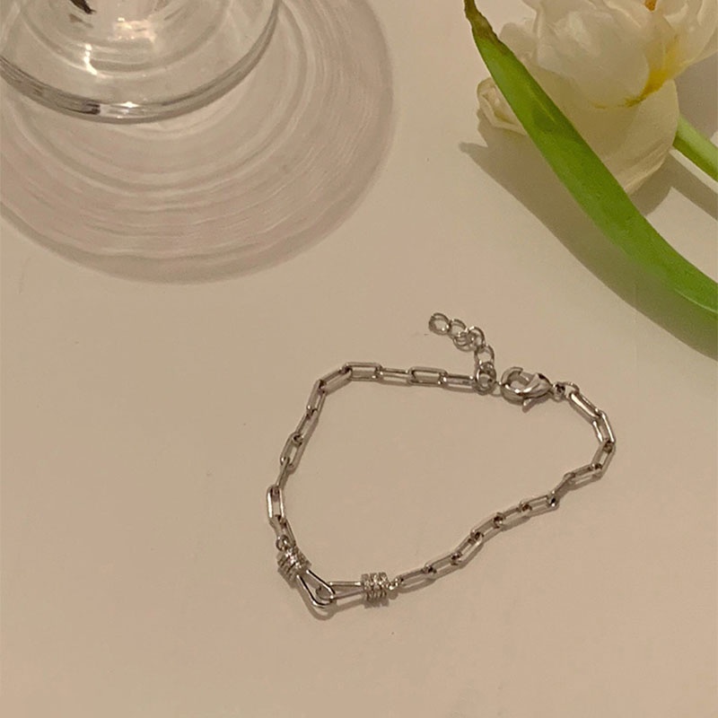 Keren Link Rantai Gelang Untuk Wanita Fashion Warna Perak Cuff Bracelets Perhiasan Aksesoris Hadiah