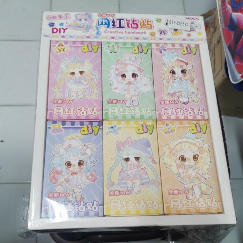 MAINAN EDUKASI ANAK DIAMOND STICKER MANIK BEADS DIAMOND STICKER DIY