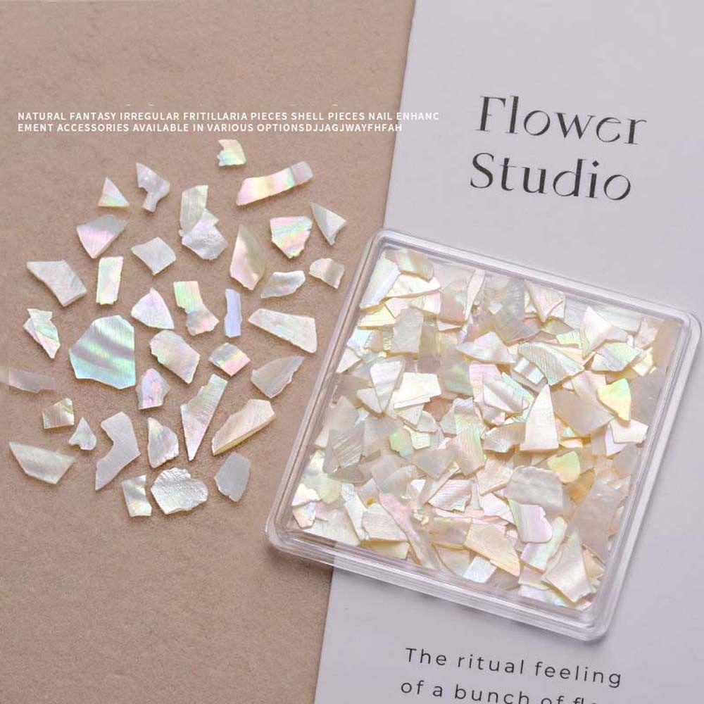 Mxbeauty Dekorasi Nail Art Tidak Teratur Ultra Tipis Manicure Aksesoris Shell Slice Shell Nail Sequin Shell Hiasan Kuku