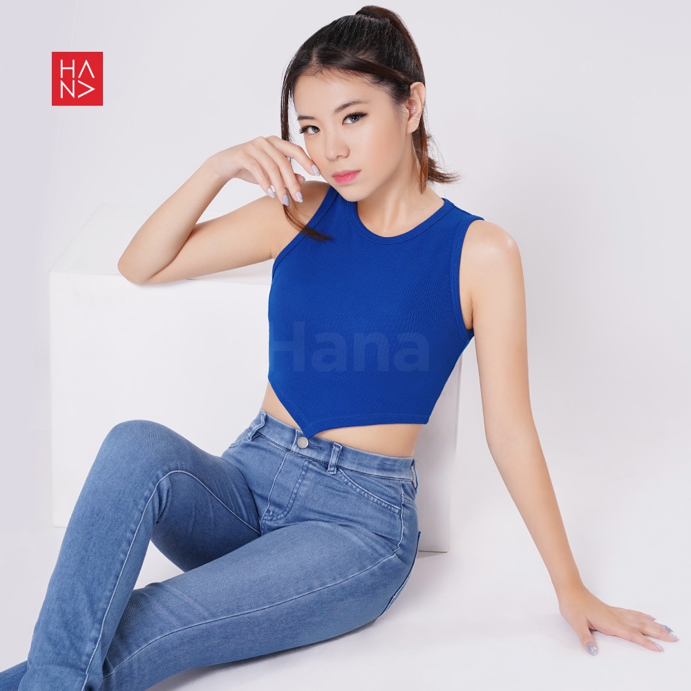 HanaFashion JKT - Sherlyn Knit Crop Tank Top Korean Style Atasan Wanita  - CT244