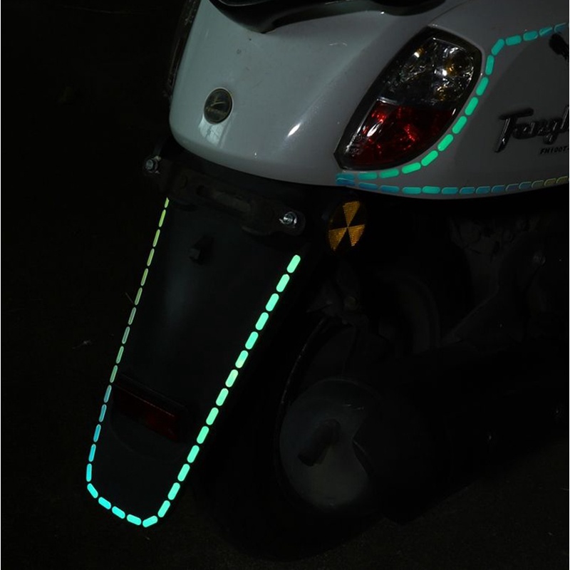 Laser Luminous Dotted Line Stiker DIY Glow In Night Mobil Peringatan Dekorasi Motor Jahit Stitch Decal Self-Adhesive Tahan Air Bahan Hewan Peliharaan Aksesoris Eksterior Mobil