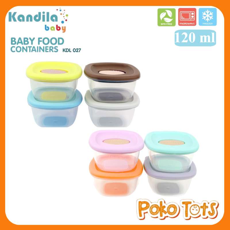 Kandila Baby Food Container 120ml Isi 4pcs KDL027 Tempat Makanan Bayi