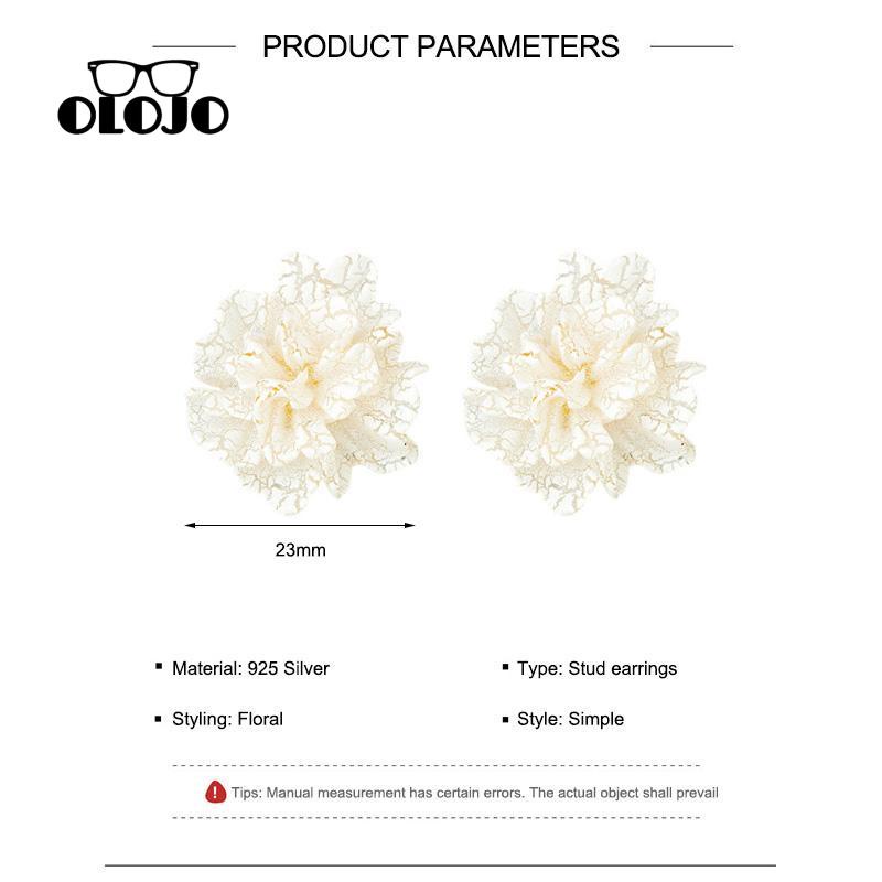 【COD】Anting Pejantan Camellia Polos Anting Lucu Trendi Sederhana925 Perak Temperamen Gadis Anting Bunga Camelia Musim Semi Musim Panas