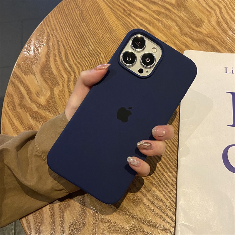 Soft Case Silikon Desain Midnight Blue Liquid Untuk IPhone 6 6S 7 8 Plus X XR XS 11 12 13 14 Pro Max