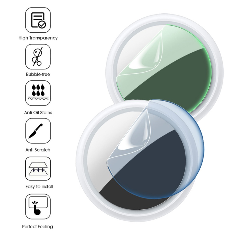 Front Back Hydrogel Film for Apple AirTag Tracker/Multicolor Sticker Pelindung Anti Gores Untuk Aksesoris Air Tag