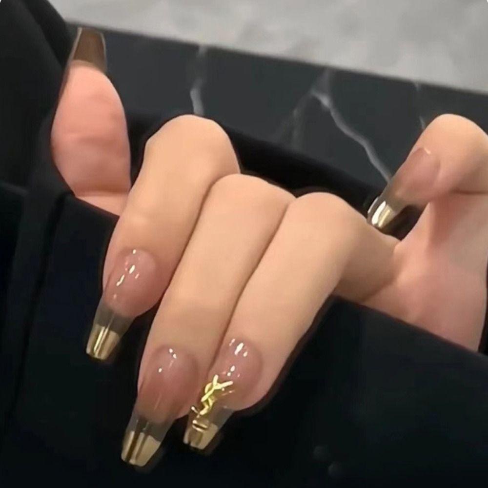 Augustina Nail Charms 10Pcs Gaya Perancis Hiasan Kuku Mewah Alloy Manicure Aksesoris