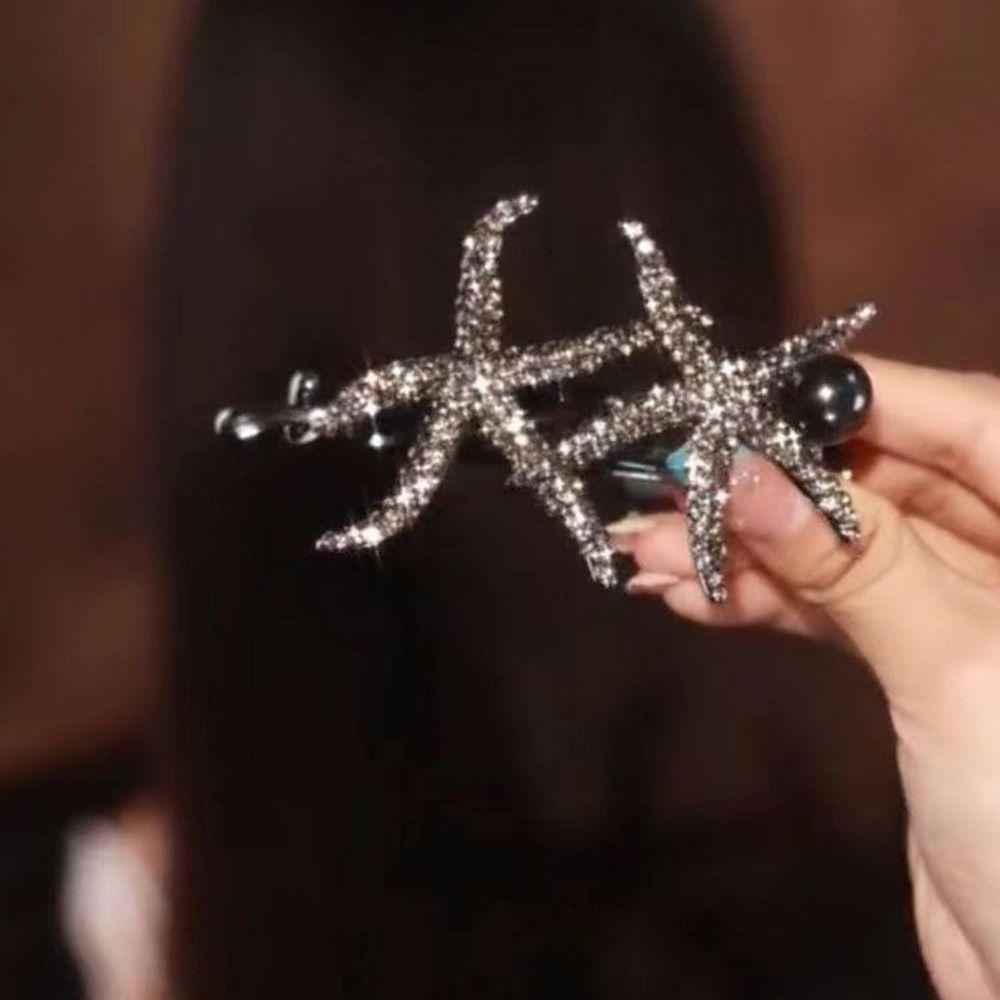 Needway Klip Rambut Melengkung Jepit Rambut Elegan Simple Hair Clip Untuk Wanita Kepala Belakang Hiu Klip Hiasan Kepala Bintang Laut Klip Rambut Untuk Anak Perempuan Klip Twist