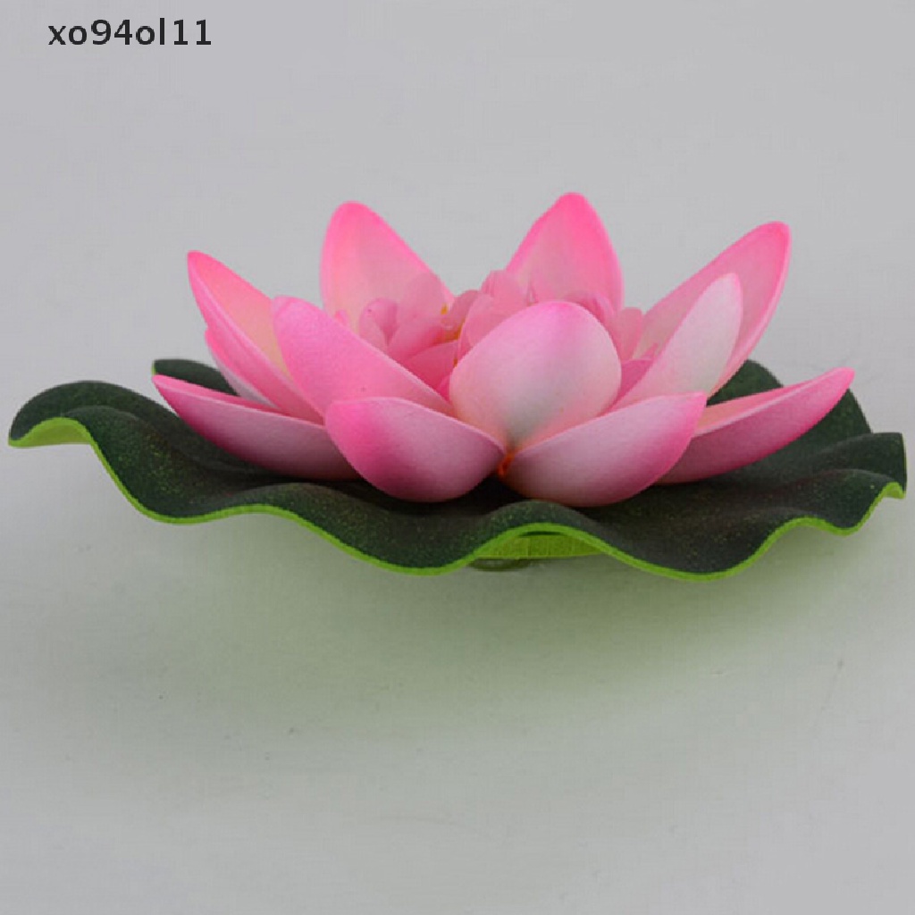 Xo Hotsale DIY Artificial Water Lotus Floag Bunga Ikan SPA Kolam Tanaman Deco OL