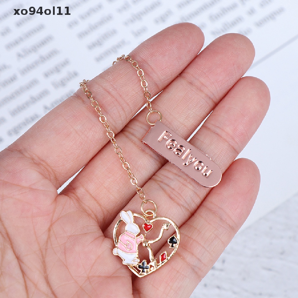 Xo 1PC Rabbit Bookmark Liontin Penanda Buku Metal Bookmark Perlengkapan Kantor Sekolah OL