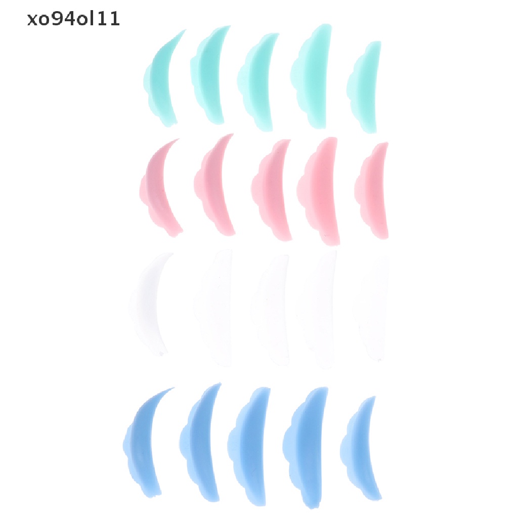 Xo 10pcs Set Silicone Eyelash Perm Pad Daur Ulang Bulu Mata Perisai Lifg Pengeriting Lucu OL