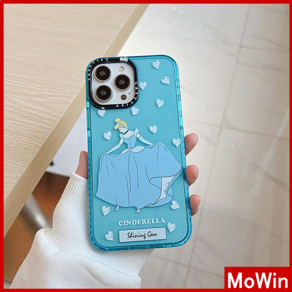 For iPhone 14 Pro Max iPhone Case Fluorescent Blue Princess Clear Case Thickened TPU Shockproof Protection Camera Compatible with iPhone 13 Pro max 12 Pro Max 11 xr xs max 7 Plus 8