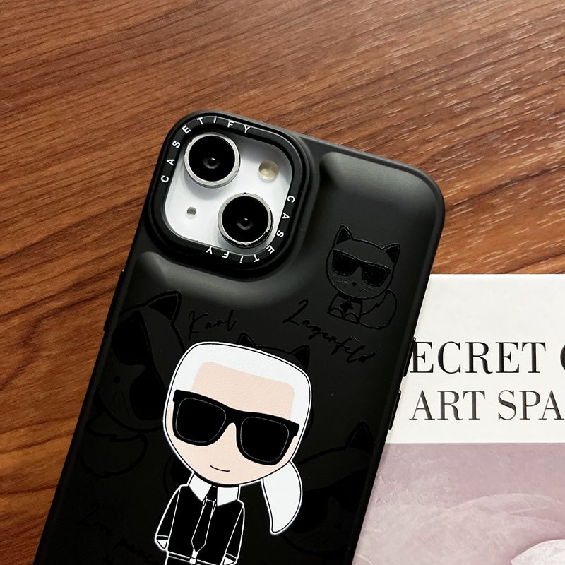 Resistant Skin Feel Liquid Silicone Soft Case IPhone X XR XS Max 11 12 13 14 Pro Max KARLLAGERFELD