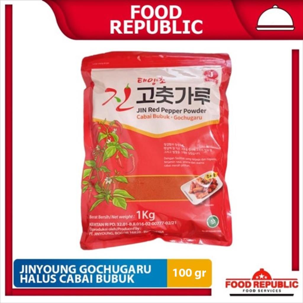 Jinyoung Gochugaru Halus 100 gr Cabai Bubuk Red Pepper Powder Cabe Korea