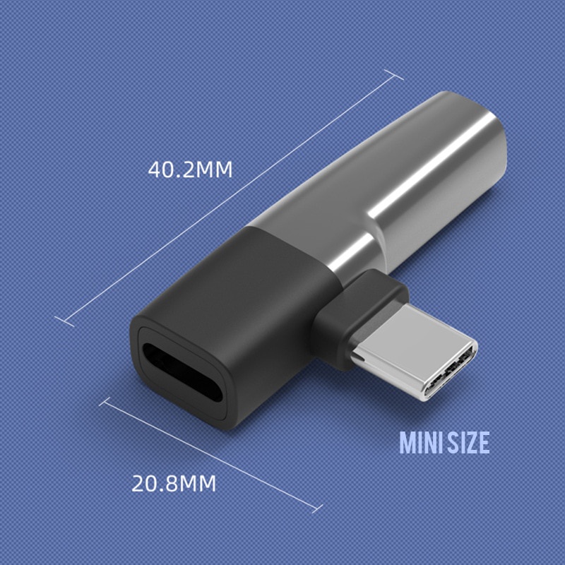 Adaptor Pengisian Audio 2in1 C61 Type-C Ke 3.5mm Untuk Macbook Android Converter Fast Charge Ukuran MINI USB C Music Adapters