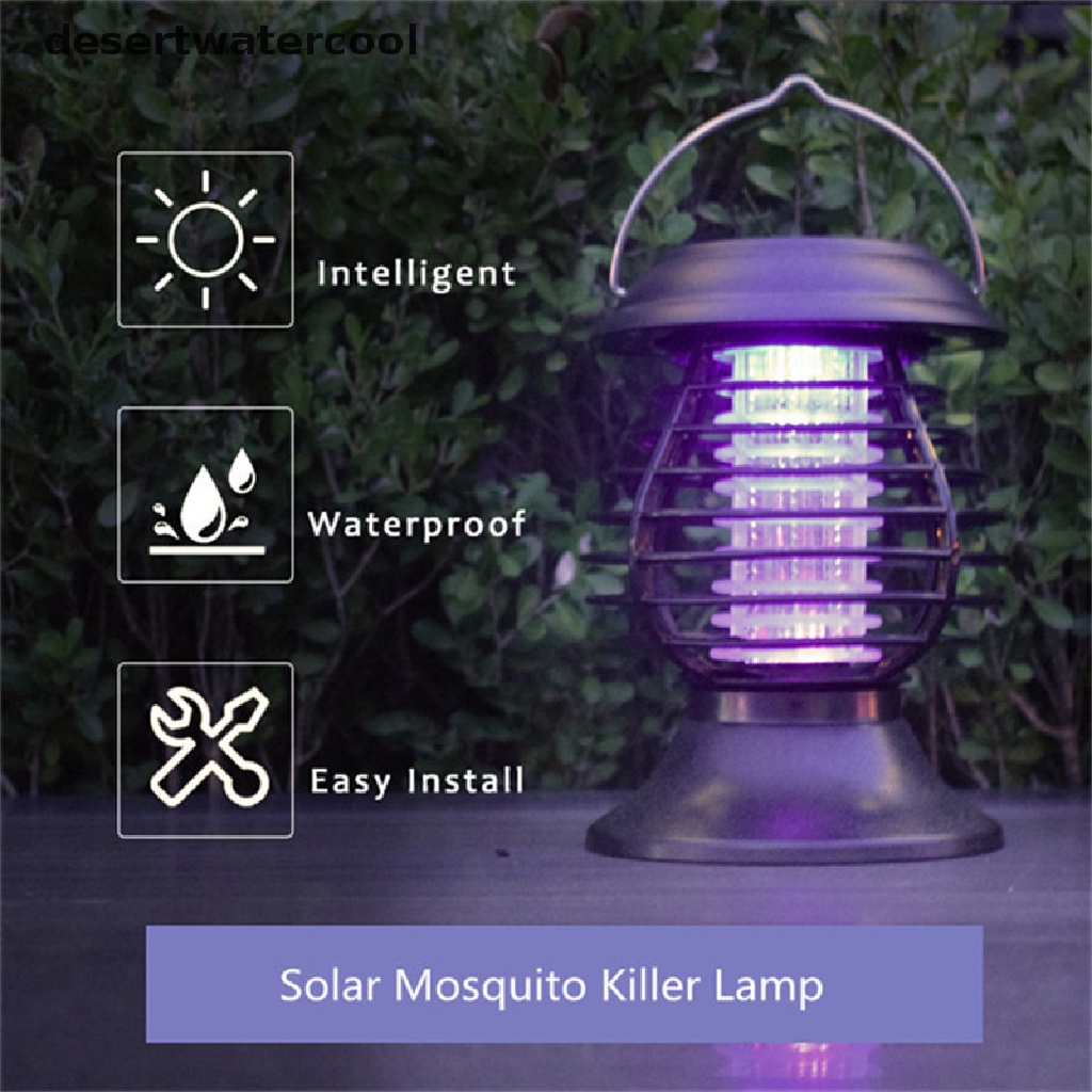 Deid Solar Mosquito Killer Lamp Outdoor Hama Lalat Bug Serangga Zapper Trap Lamp Light  Martijn