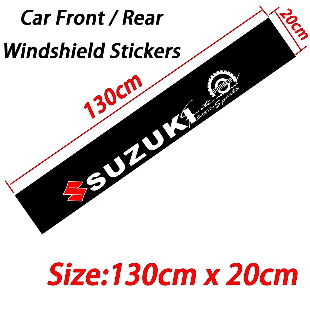 Sticker Kaca Depan Mobil Sticker Hitam Stiker Hias Untuk Suzuki Swift XL7 vitara Jimny SX4 S-Cross Presso Ciaz ERTIGA Celerio Aksesoris