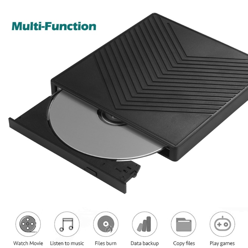 Zzz External DVD Burner Portable Writer Usb30 Type-C Optical Drive ROM Disk Reader 6-in-1 Pembakar DVD Untuk PC Laptop