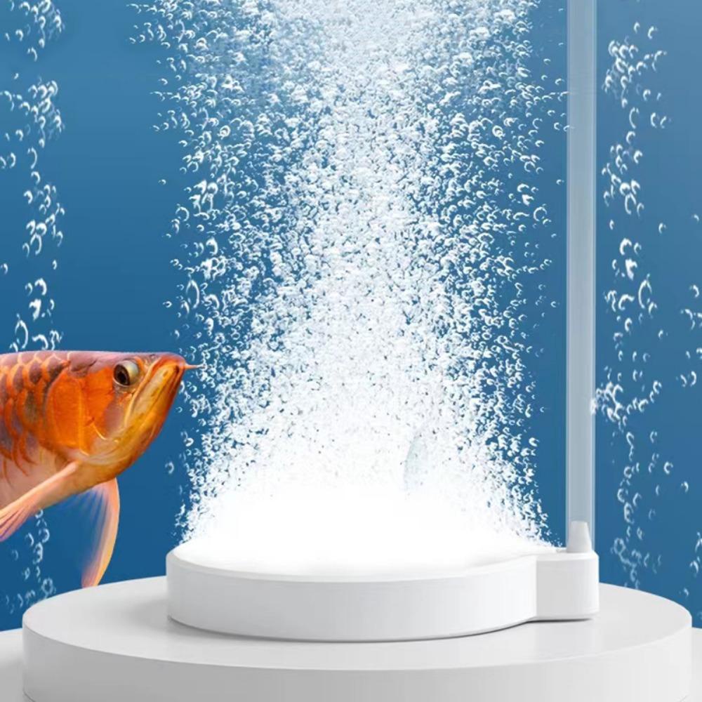 REBUY Pompa Oksigen Rebuy2023 35 /50 /80 /100 /150 /200mm Bahan Nano Pompa Aerator Tangki Ikan Mute Putih