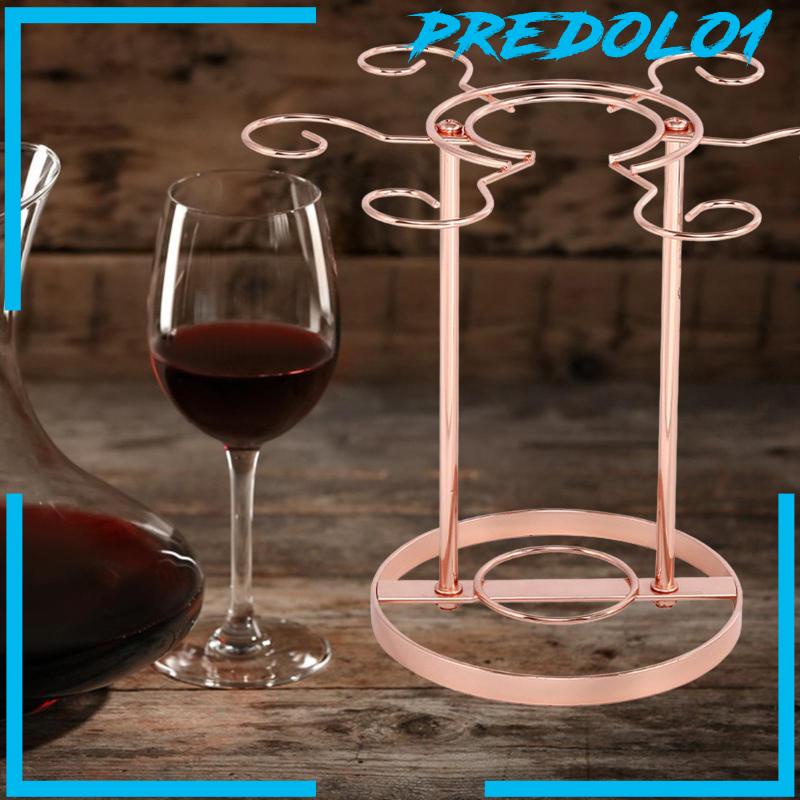 [Predolo1] Glass Stand Meja Rak Stemware Kaca Untuk Tabletop Kitchen Barware