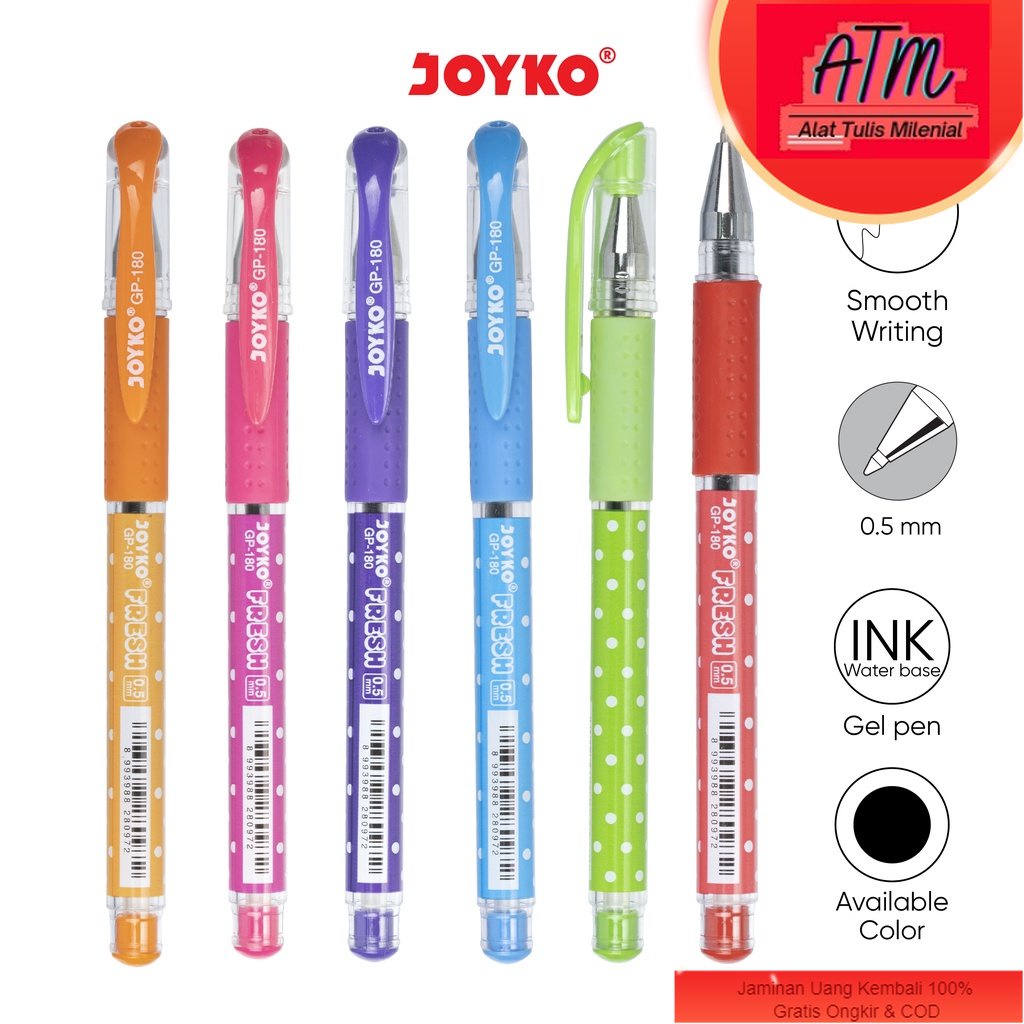 

Gel Pen Pulpen Pena Joyko GP-180 Fresh 0.5 mm