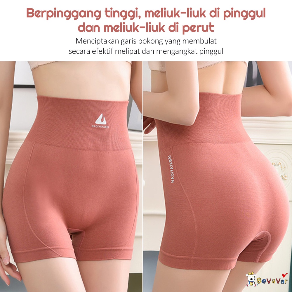 BEVAVAR Celana Korset Pinggang Tinggi Legging Pendek Wanita sport Yoga