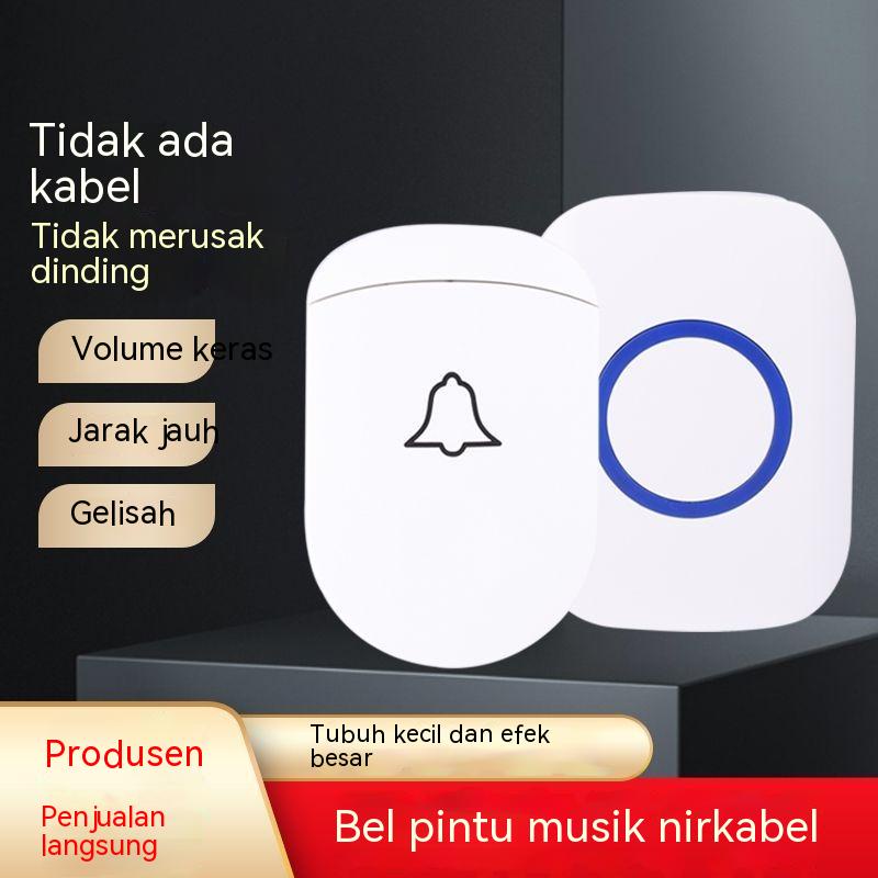 Bel Pintu Nirkabel/Bel Pintu Remote Kontrol/Penetrasi Nirkabel/Tanpa Pukul/Bel Pintu Dua Tunda/Bel P