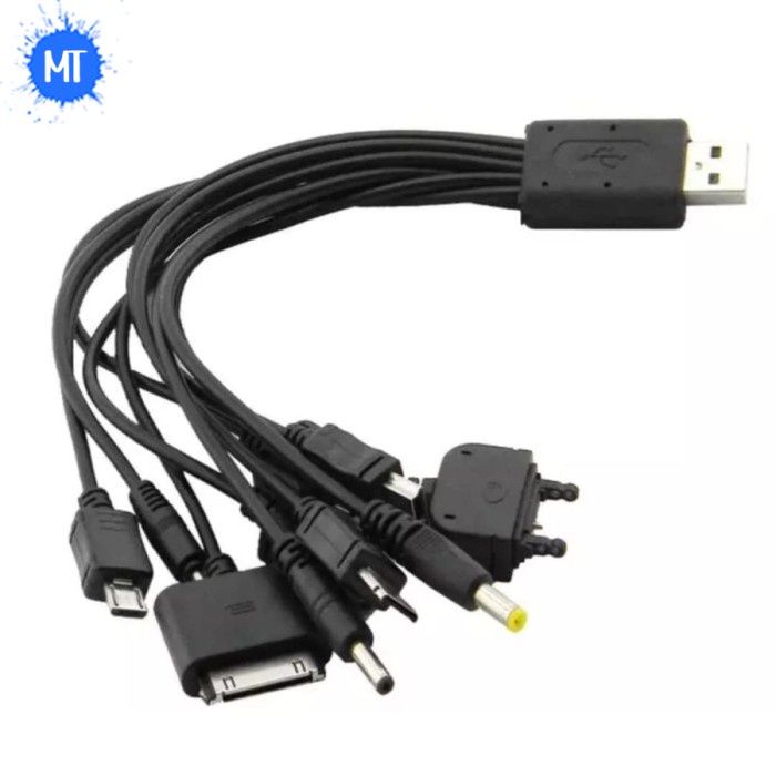 Kabel 10 in 1 Multifungsi charger adapter Data