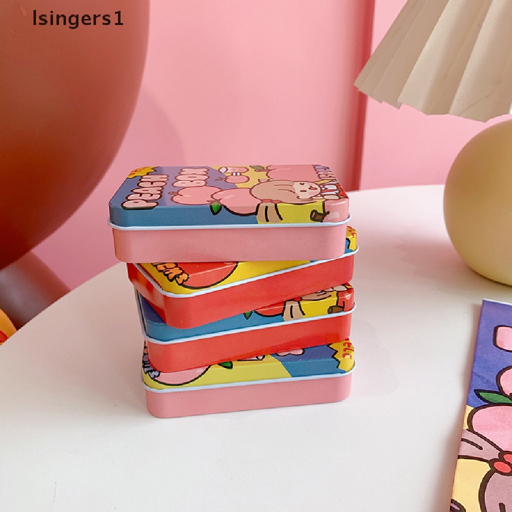 [lsingers1] Cute Storage Box Organizer Untuk Tangan Aksen Stiker Penyimpanan Permen Perhiasan Tinplate Box Stationery Organizer Butik