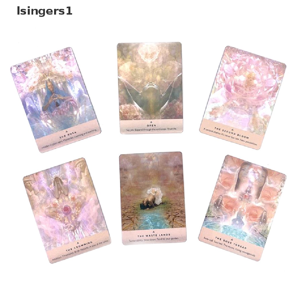 [lsingers1] Kotak Besi The Rose Oracle Card Tarot Ramalan Ramalan Deck Party Game w/Butik Manual