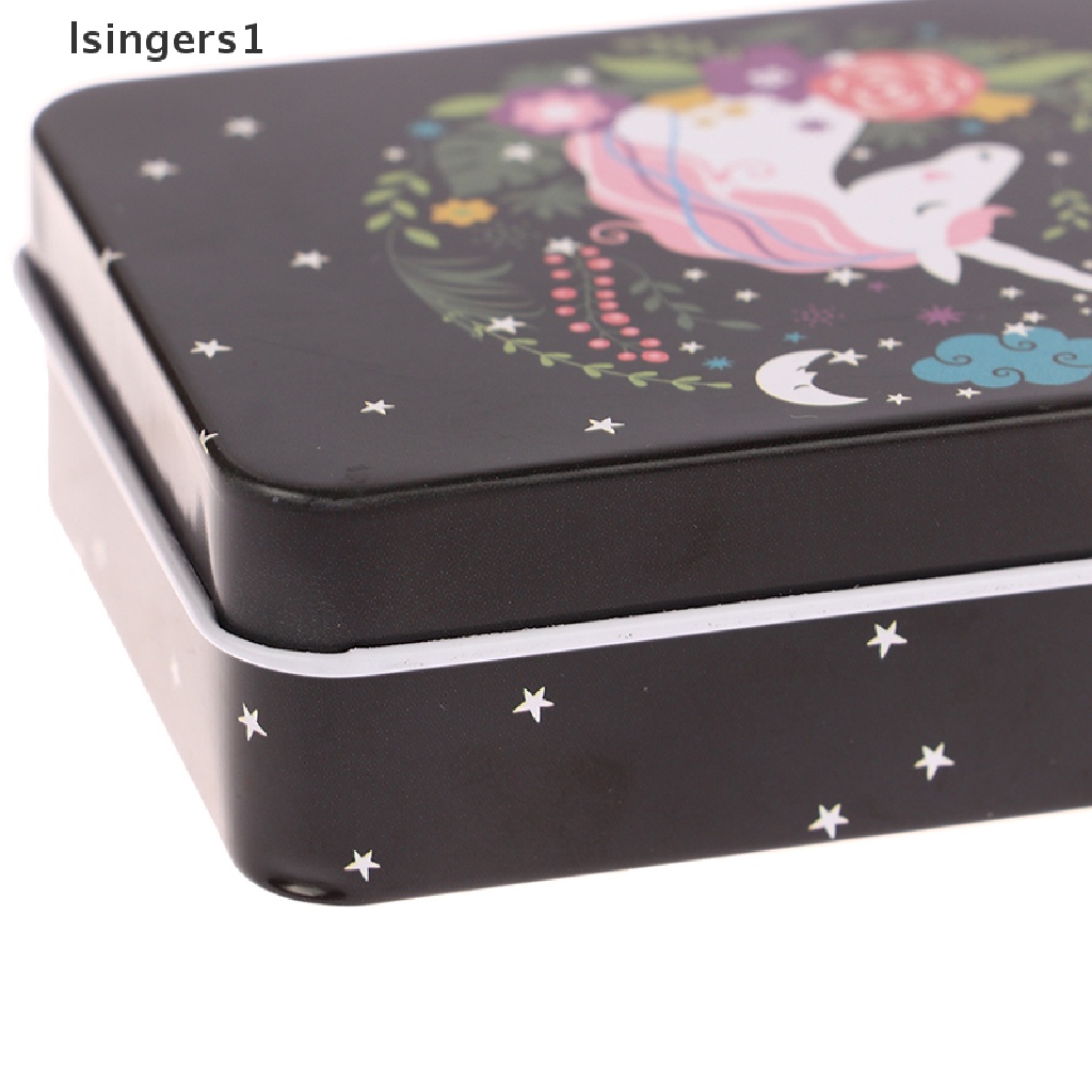 [lsingers1] 1pc Kartun Unicorn Flamingo Tinplate Kotak Penyimpanan Toples Tertutup Perhiasan Candy Box Butik